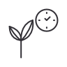 Plante avec une horloge